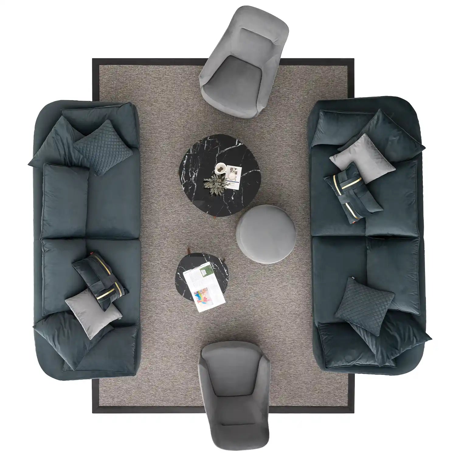 Paris Premium Sofa Set In Dual Tone