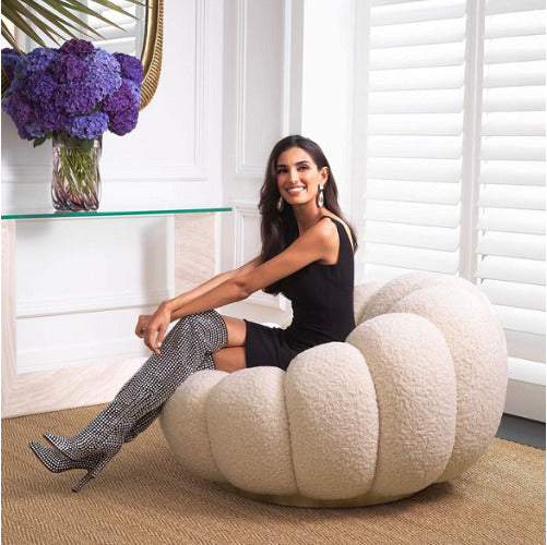 Ronaldo Luxe Accent Chair In Boucle