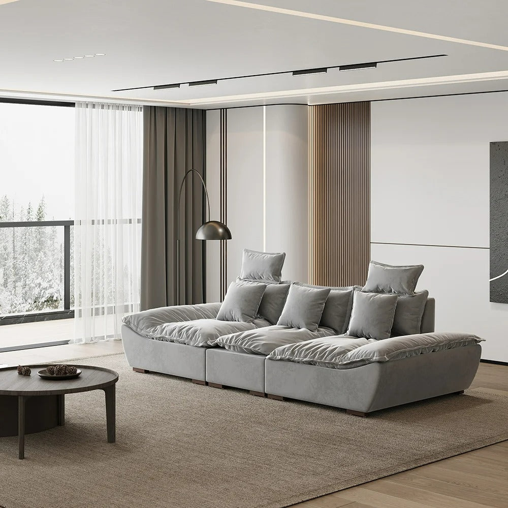 Italian Boat Premium Sofa Set In Suede