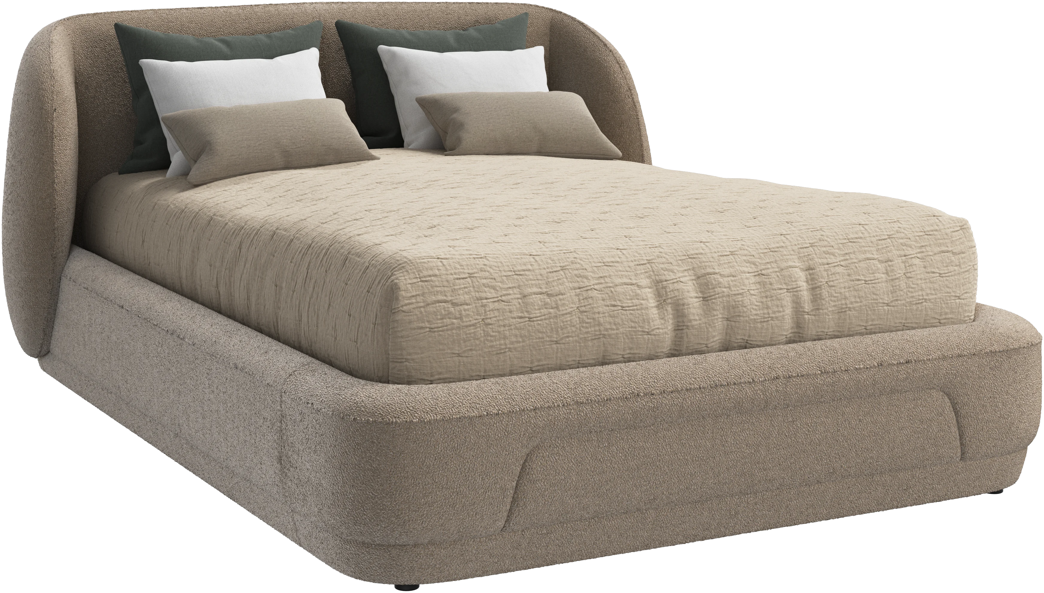 Oscar Premium Brown Boucle Sofa Set