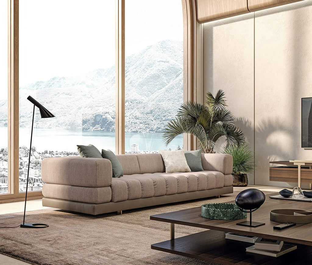 Vesta Living Sofa Set In Suede