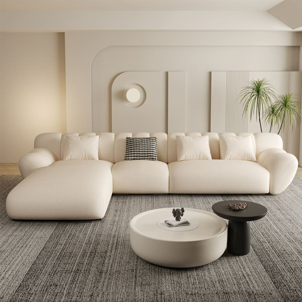 Lucy Boucle Sectional Sofa Set