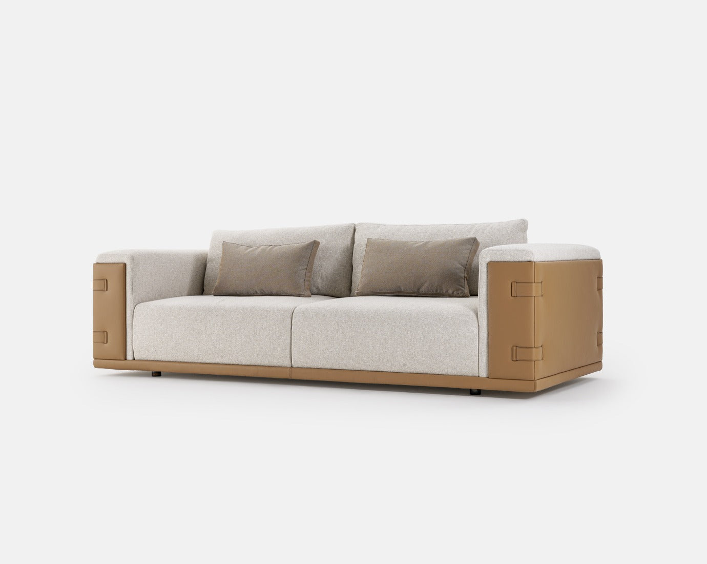 Milano Luxury Sofa Set In Suede And Leatherette