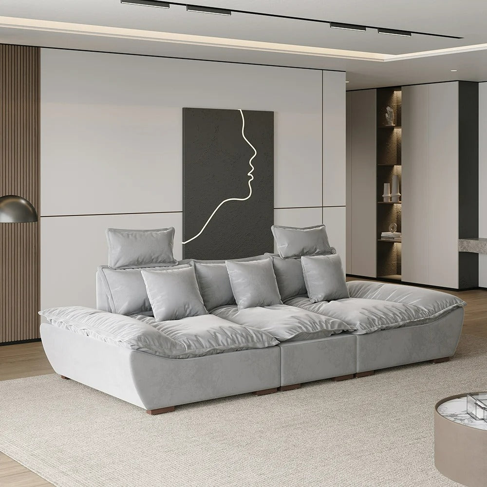 Italian Boat Premium Sofa Set In Suede