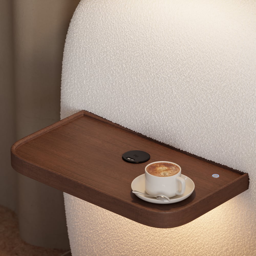 Knox Upholstred Boucle Bed With Side Tables